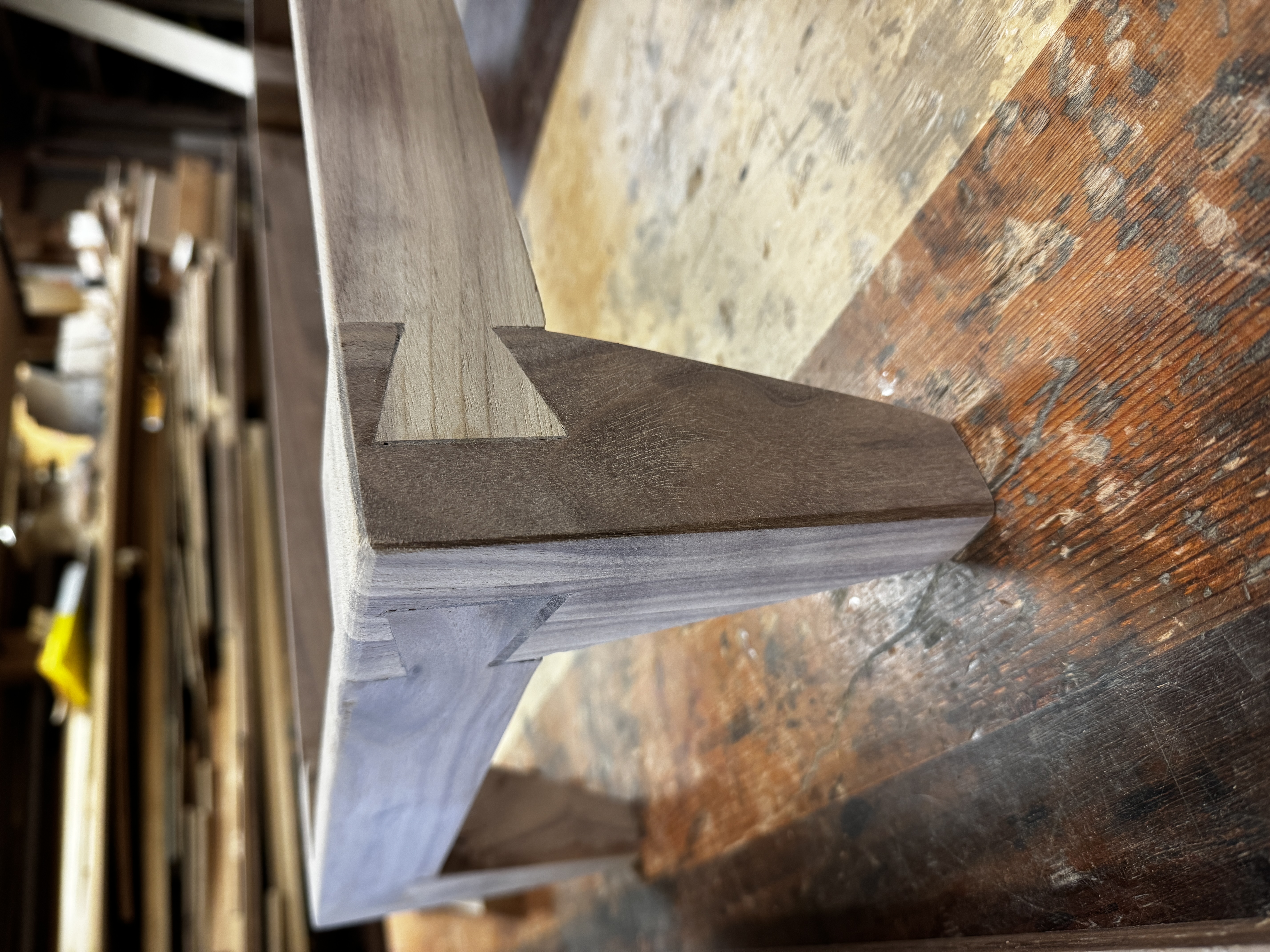 Finished base of the record cabinet.