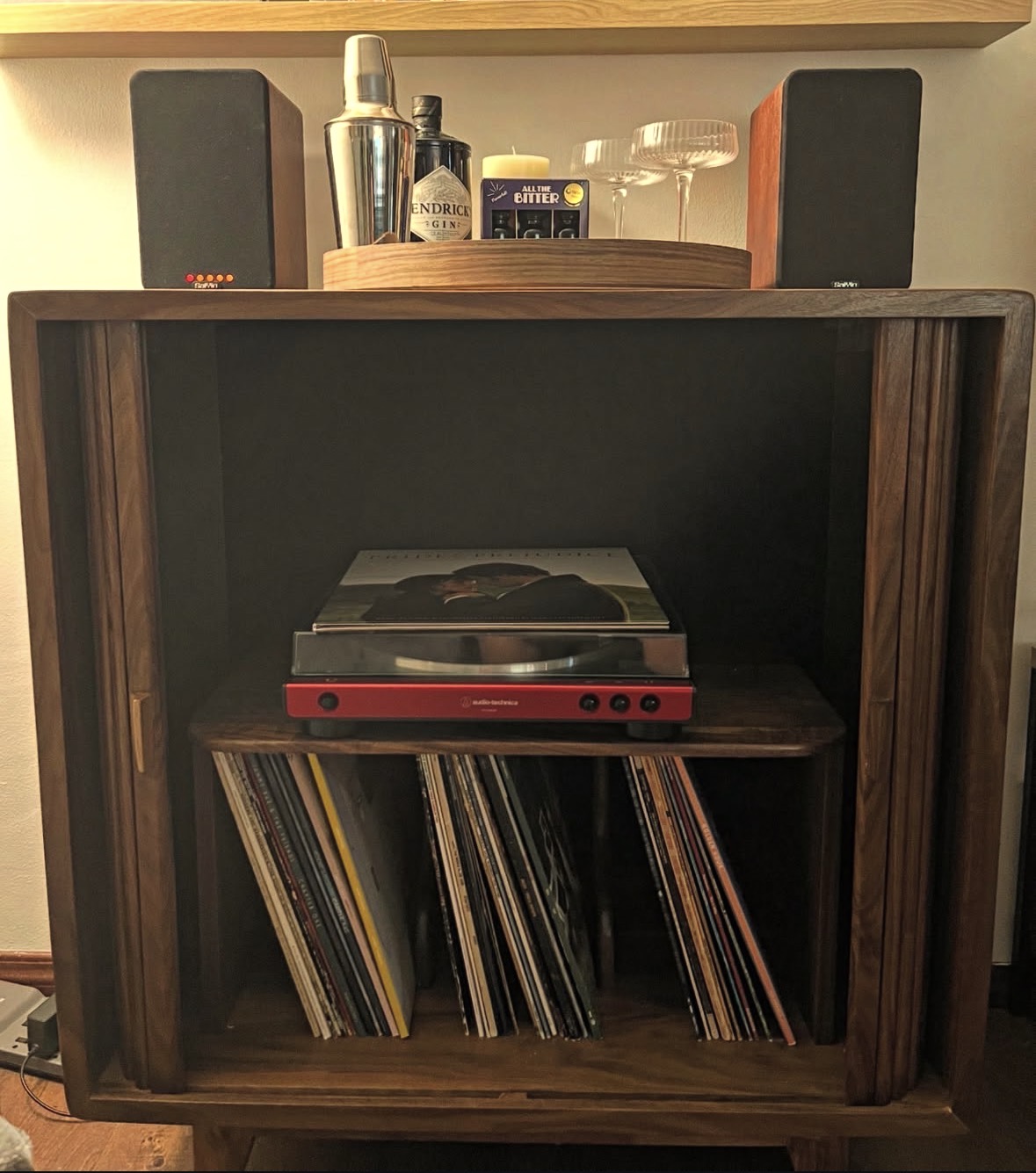 Sketch to Reality: Mid-Century Modern Record Cabinet Build